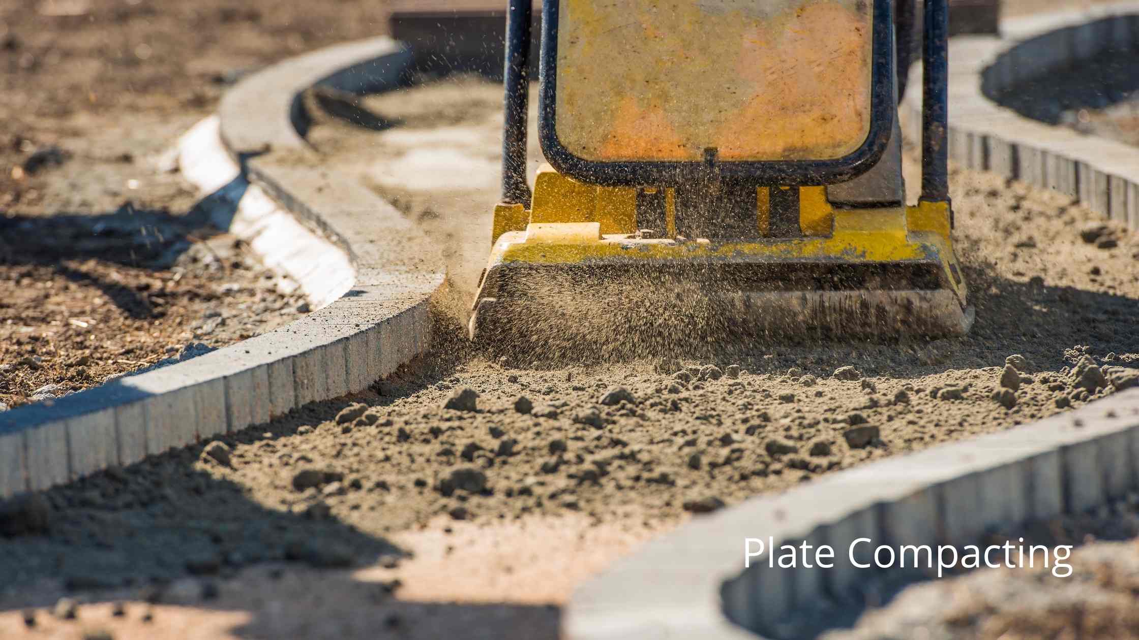 Plate compacting sub base for paving